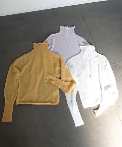 CLEIO（クレイオ）の「【CLEIO】モヘアタートルシアーニット（ニット/セーター・レディース・イエロー/アイボリー/ラベンダー・FREE）」の19枚目の写真