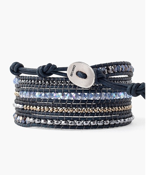 chan luu 正規品 クリスタルミックス5連 クリスタルミックス 5連ラップブレスレット BS-5845の通販はau PAY