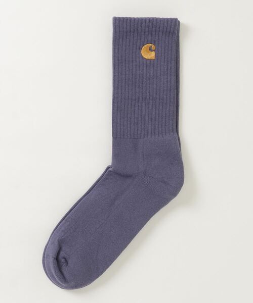 Carhartt WIP（カーハートダブリューアイピー）の「CHASE SOCKS（ソックス/靴下・メンズ・ライトパープル/ブラック/ダークグリーン/ヘザーグレー/オレンジ/ホワイト・ONE SIZE）」の6枚目の写真