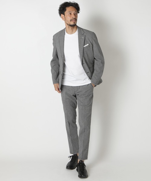 MEN'S BIGI(メンズビギ)の「強撚先染ドビージャケット(テーラードジャケット・メンズ・ネイビー/ブラック系その他/ブルー系その他・01/02/03/04)」の21枚目の写真