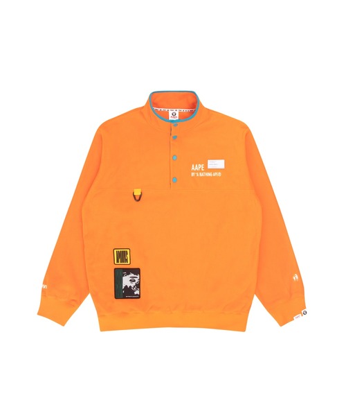 AAPE HALF BUTTON FLEECE