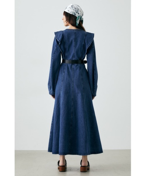 MOUSSY（マウジー）の「PANEL DENIM LONG ドレス（ワンピース・レディース・ベージュ/ブルー/ブラック・1/2）」の16枚目の写真