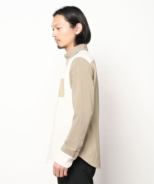 1 piu 1 uguale 3(ウノピゥウノウグァーレトレ)の「PLAIN SHIRT(シャツ/ブラウス・メンズ・ベージュ・Ⅲ/Ⅵ)」の5枚目の写真