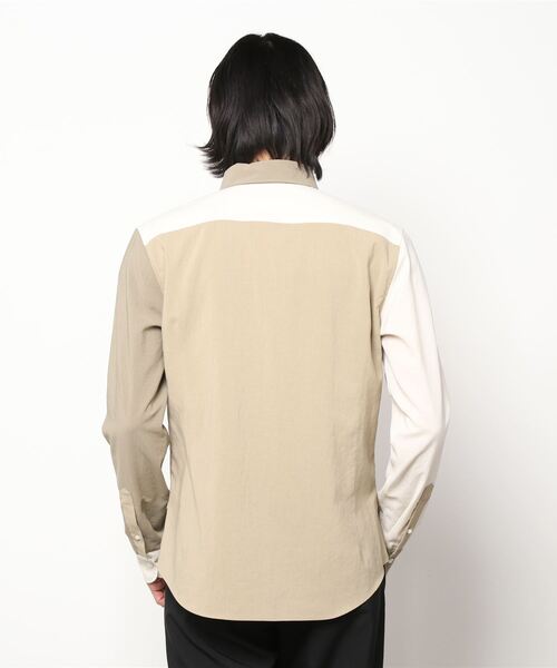 1 piu 1 uguale 3(ウノピゥウノウグァーレトレ)の「PLAIN SHIRT(シャツ/ブラウス・メンズ・ベージュ・Ⅲ/Ⅵ)」の2枚目の写真