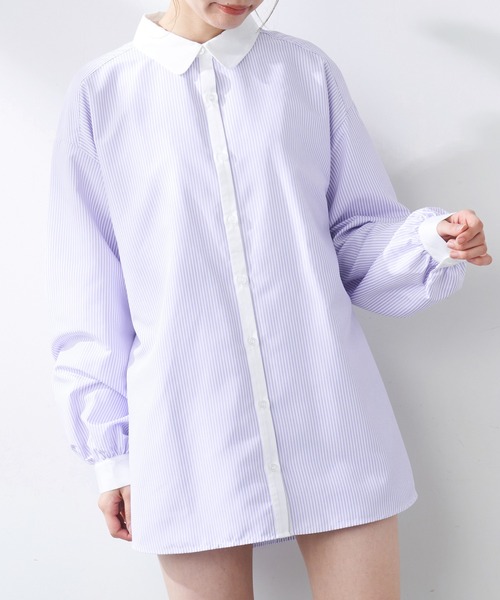 OLIVE des OLIVE（オリーブデオリーブ）の「ストライプシャツ