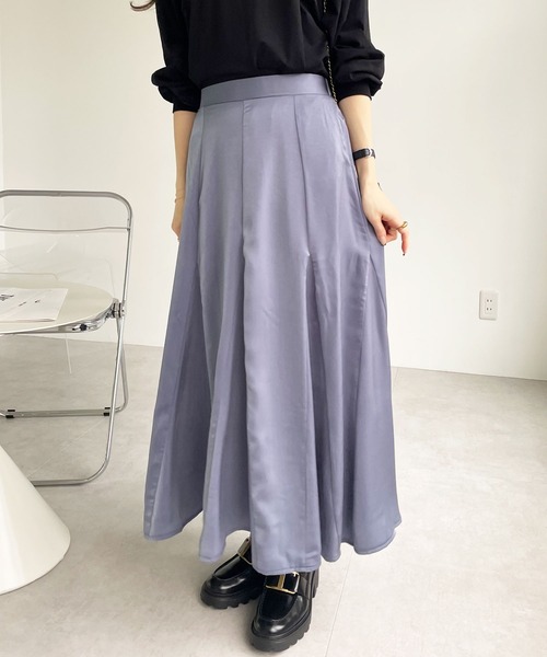 GeeRA（ジーラ）の「マチ付フレアーロングスカート（スカート・レディース・ブルー/ベージュ/グリーン・LARGE/MEDIUM/X-LARGE）」の21枚目の写真