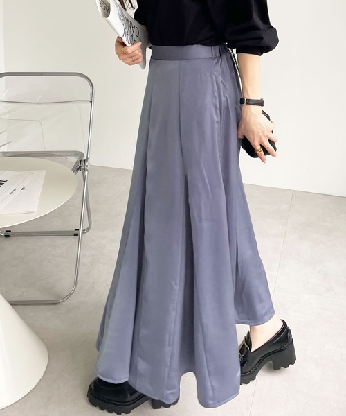 GeeRA（ジーラ）の「マチ付フレアーロングスカート（スカート・レディース・ブルー/ベージュ/グリーン・LARGE/MEDIUM/X-LARGE）」の22枚目の写真