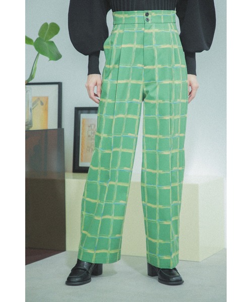 ROSE BUD（ローズバッド）の「チェック柄2タックパンツ（その他