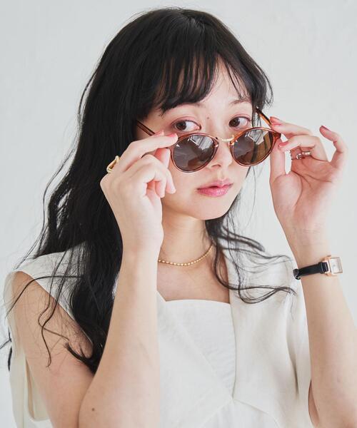 coen（コーエン）の「メタルブリッジボストングラス（サングラス・レディース・ブラック/ブラウン・FREE）」の4枚目の写真