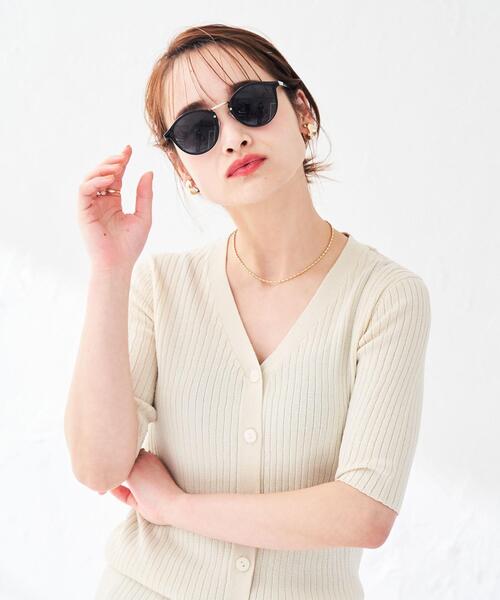 coen（コーエン）の「メタルブリッジボストングラス（サングラス・レディース・ブラック/ブラウン・FREE）」の5枚目の写真