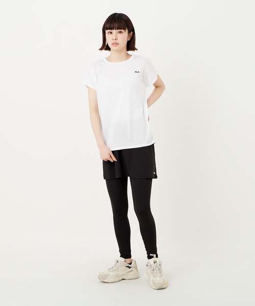 FILA(フィラ)の「【FILA:フィラ】レディースTシャツ+スカート付+レギンス3点セット(Tシャツ/カットソー・レディース・ホワイト/ブラック/ラベンダー・MEDIUM/LARGE/X-LARGE)」の14枚目の写真