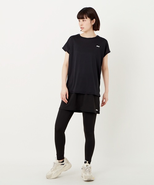 FILA(フィラ)の「【FILA:フィラ】レディースTシャツ+スカート付+レギンス3点セット(Tシャツ/カットソー・レディース・ホワイト/ブラック/ラベンダー・MEDIUM/LARGE/X-LARGE)」の15枚目の写真