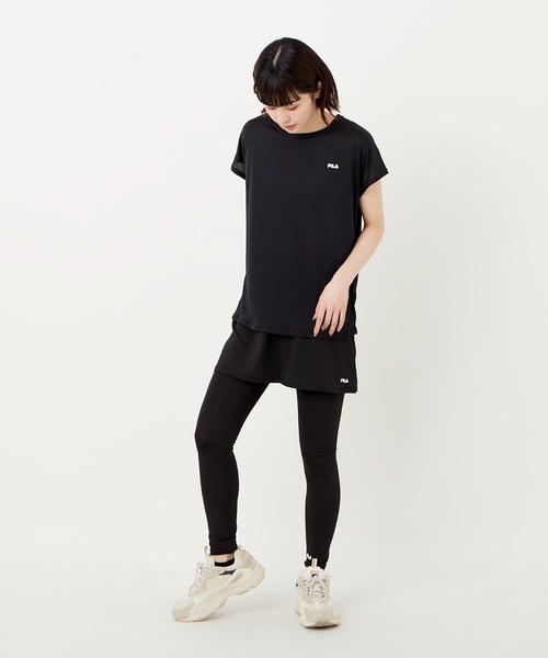 FILA(フィラ)の「【FILA:フィラ】レディースTシャツ+スカート付+レギンス3点セット(Tシャツ/カットソー・レディース・ホワイト/ブラック/ラベンダー・MEDIUM/LARGE/X-LARGE)」の10枚目の写真