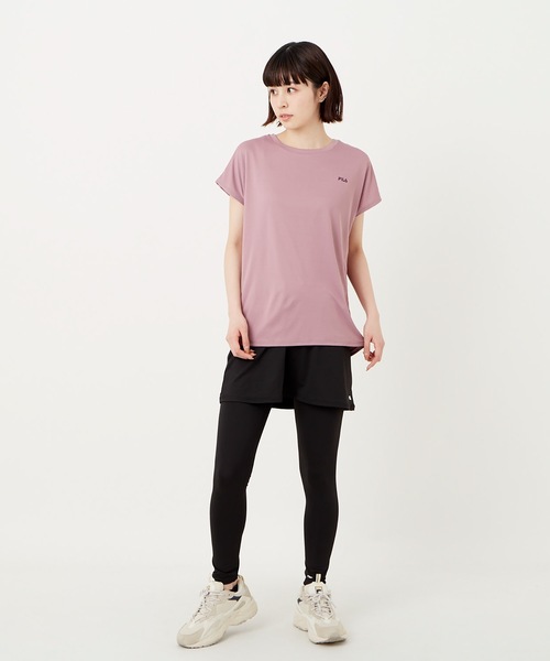 FILA(フィラ)の「【FILA:フィラ】レディースTシャツ+スカート付+レギンス3点セット(Tシャツ/カットソー・レディース・ホワイト/ブラック/ラベンダー・MEDIUM/LARGE/X-LARGE)」の12枚目の写真
