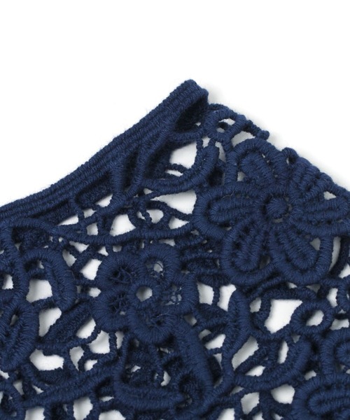 studio CLIP（スタディオクリップ）の「ナチュラルかぎ編み付け襟（付け襟・レディース・ホワイト/ネイビー・FREE）」の11枚目の写真