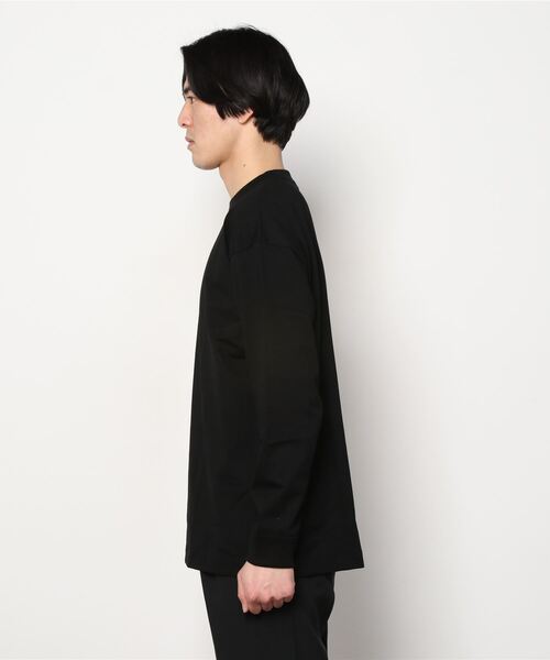 ATON（エイトン）の「ATON（エイトン）SUPIMA AIR 12/- | OVERSIZED LONGSLEEVE T-SHIRT（Tシャツ/カットソー・メンズ・ホワイト/ブラック・6/4）」の3枚目の写真