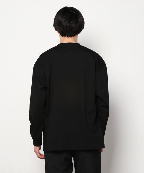 ATON（エイトン）の「ATON（エイトン）SUPIMA AIR 12/- | OVERSIZED LONGSLEEVE T-SHIRT（Tシャツ/カットソー・メンズ・ホワイト/ブラック・6/4）」の4枚目の写真