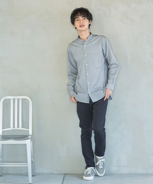 GLOBAL WORK（グローバルワーク）の「ストレッチブロードバンドシャツ/255733（シャツ/ブラウス・メンズ・その他/ホワイト/ライトベージュ/スカイブルー/ブルー/グレー・LARGE/X-LARGE/MEDIUM/SMALL）」の19枚目の写真