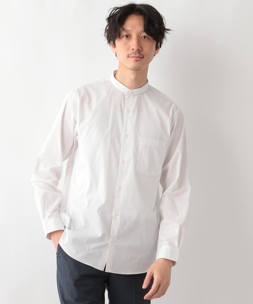 GLOBAL WORK（グローバルワーク）の「ストレッチブロードバンドシャツ/255733（シャツ/ブラウス・メンズ・その他/ホワイト/ライトベージュ/スカイブルー/ブルー/グレー・LARGE/X-LARGE/MEDIUM/SMALL）」の15枚目の写真