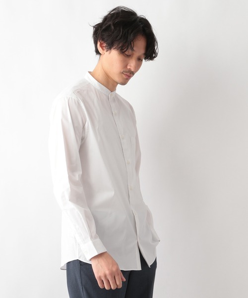 GLOBAL WORK（グローバルワーク）の「ストレッチブロードバンドシャツ/255733（シャツ/ブラウス・メンズ・その他/ホワイト/ライトベージュ/スカイブルー/ブルー/グレー・LARGE/X-LARGE/MEDIUM/SMALL）」の20枚目の写真