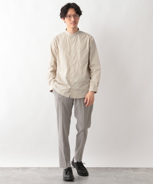 GLOBAL WORK（グローバルワーク）の「ストレッチブロードバンドシャツ/255733（シャツ/ブラウス・メンズ・その他/ホワイト/ライトベージュ/スカイブルー/ブルー/グレー・LARGE/X-LARGE/MEDIUM/SMALL）」の10枚目の写真