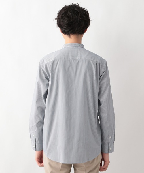 GLOBAL WORK（グローバルワーク）の「ストレッチブロードバンドシャツ/255733（シャツ/ブラウス・メンズ・その他/ホワイト/ライトベージュ/スカイブルー/ブルー/グレー・LARGE/X-LARGE/MEDIUM/SMALL）」の12枚目の写真