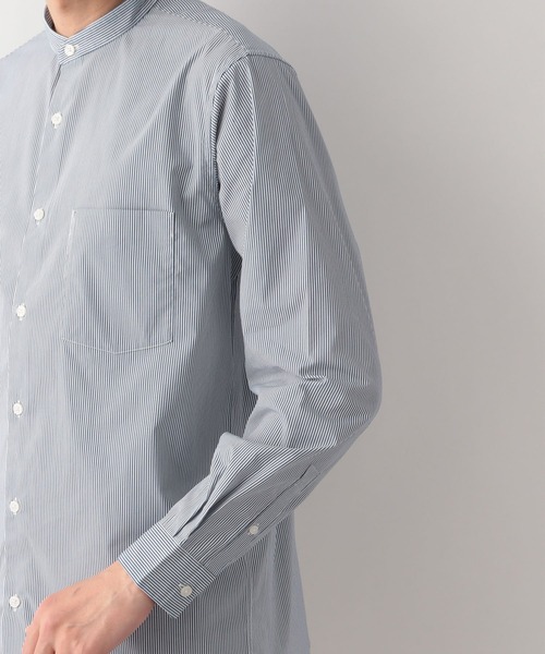 GLOBAL WORK（グローバルワーク）の「ストレッチブロードバンドシャツ/255733（シャツ/ブラウス・メンズ・その他/ホワイト/ライトベージュ/スカイブルー/ブルー/グレー・LARGE/X-LARGE/MEDIUM/SMALL）」の8枚目の写真