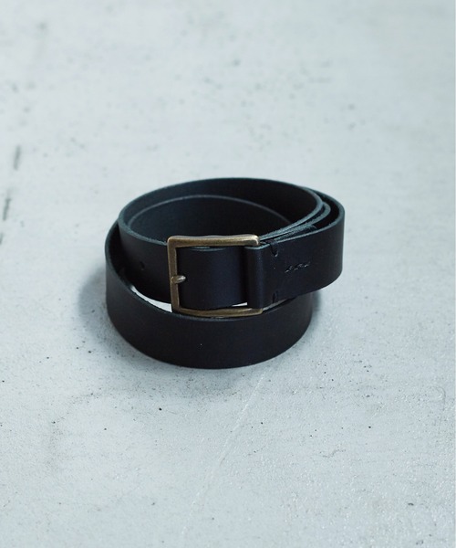 bulle de savon（ビュルデサボン）の「stitch leather belt（ベルト・レディース・ナチュラル/ブラック/ライトグリーン・FREE）」の2枚目の写真