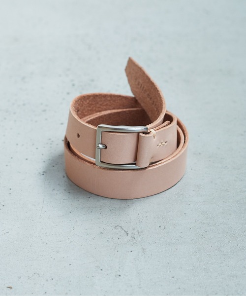 bulle de savon（ビュルデサボン）の「stitch leather belt（ベルト・レディース・ナチュラル/ブラック/ライトグリーン・FREE）」の7枚目の写真
