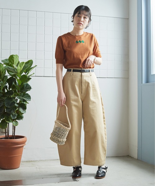 bulle de savon（ビュルデサボン）の「stitch leather belt（ベルト・レディース・ナチュラル/ブラック/ライトグリーン・FREE）」の13枚目の写真