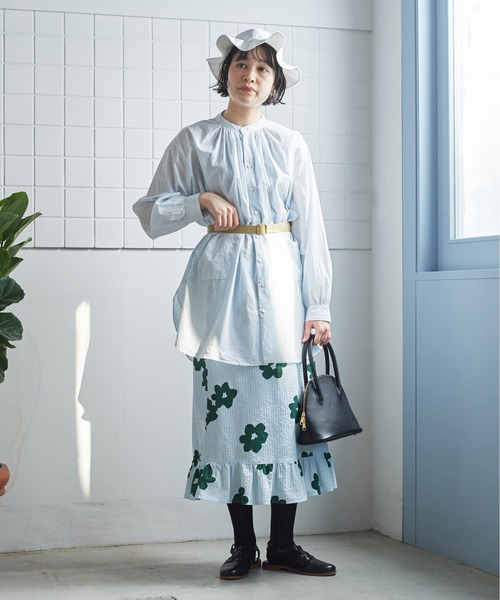 bulle de savon（ビュルデサボン）の「stitch leather belt（ベルト・レディース・ナチュラル/ブラック/ライトグリーン・FREE）」の11枚目の写真