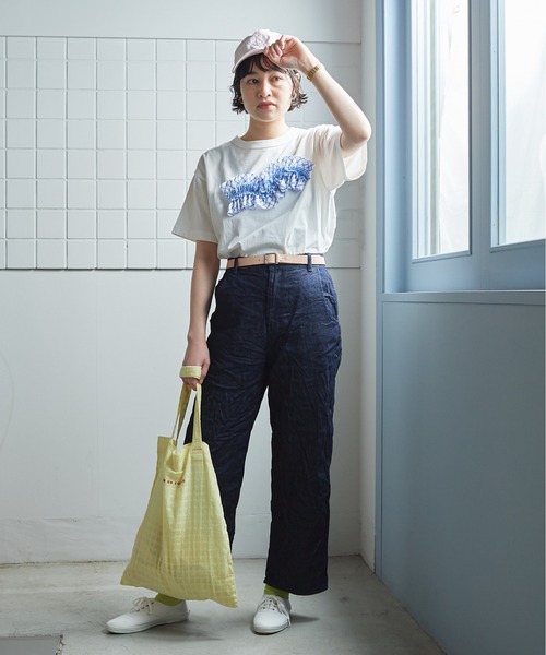 bulle de savon（ビュルデサボン）の「stitch leather belt（ベルト・レディース・ナチュラル/ブラック/ライトグリーン・FREE）」の18枚目の写真