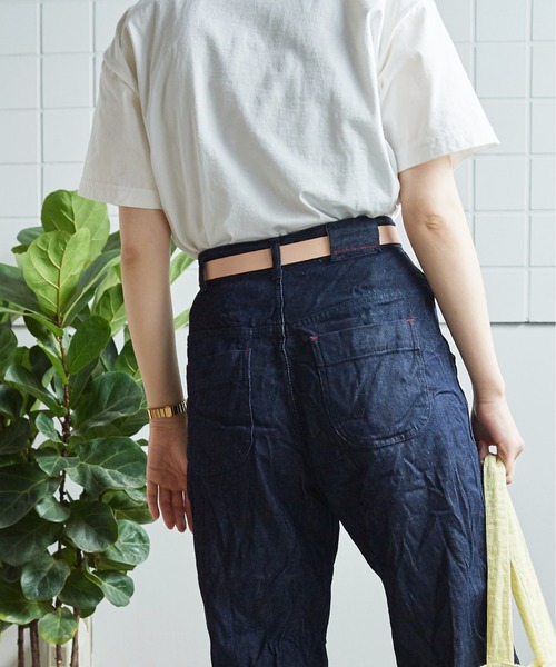 bulle de savon（ビュルデサボン）の「stitch leather belt（ベルト・レディース・ナチュラル/ブラック/ライトグリーン・FREE）」の17枚目の写真