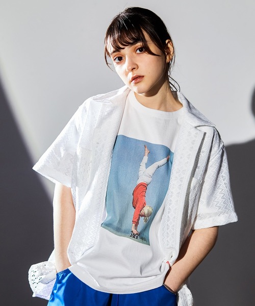 AMERICAN RAG CIE（アメリカンラグシー）の「LIFE Skateboard Tee（Tシャツ/カットソー・メンズ・オフホワイト/グレー・SMALL/MEDIUM/LARGE）」の19枚目の写真