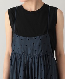 カレンソロジー フロッキードットワンピース キャミワンピース ブラック Curensology（カレンソロジー）の「Curensology(カレンソロジー