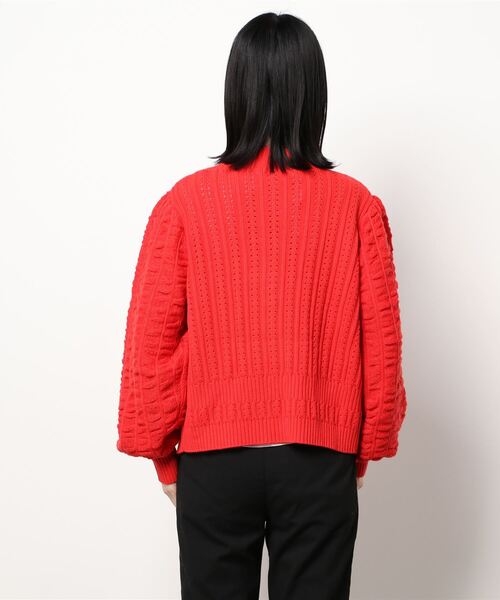 SEE BY CHLOE(シーバイクロエ)の「CARDIGAN/ボクシーカーディガン(カーディガン/ボレロ・レディース・ダークブルー/レッド・S/M)」の4枚目の写真