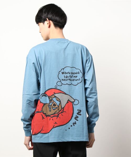 go slow caravan(ゴースローキャラバン)の「COBMASTER/コブマスター 吸汗速乾 ルーズフィットL/STEE -スリーピング-(Tシャツ/カットソー・メンズ・オリーブ/オートミール/ブルー系その他・MEDIUM/LARGE/X-LARGE)」の14枚目の写真