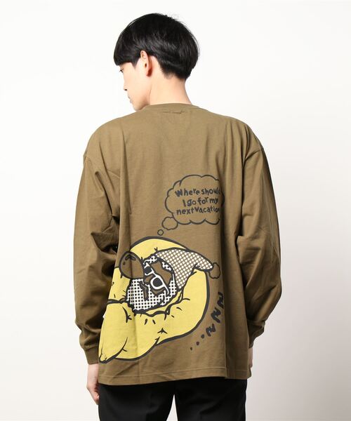 go slow caravan(ゴースローキャラバン)の「COBMASTER/コブマスター 吸汗速乾 ルーズフィットL/STEE -スリーピング-(Tシャツ/カットソー・メンズ・オリーブ/オートミール/ブルー系その他・MEDIUM/LARGE/X-LARGE)」の16枚目の写真