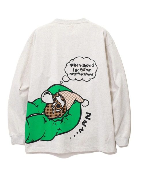 go slow caravan(ゴースローキャラバン)の「COBMASTER/コブマスター 吸汗速乾 ルーズフィットL/STEE -スリーピング-(Tシャツ/カットソー・メンズ・オリーブ/オートミール/ブルー系その他・MEDIUM/LARGE/X-LARGE)」の3枚目の写真
