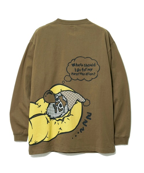 go slow caravan(ゴースローキャラバン)の「COBMASTER/コブマスター 吸汗速乾 ルーズフィットL/STEE -スリーピング-(Tシャツ/カットソー・メンズ・オリーブ/オートミール/ブルー系その他・MEDIUM/LARGE/X-LARGE)」の1枚目の写真