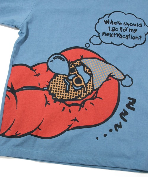 go slow caravan(ゴースローキャラバン)の「COBMASTER/コブマスター 吸汗速乾 ルーズフィットL/STEE -スリーピング-(Tシャツ/カットソー・メンズ・オリーブ/オートミール/ブルー系その他・MEDIUM/LARGE/X-LARGE)」の10枚目の写真