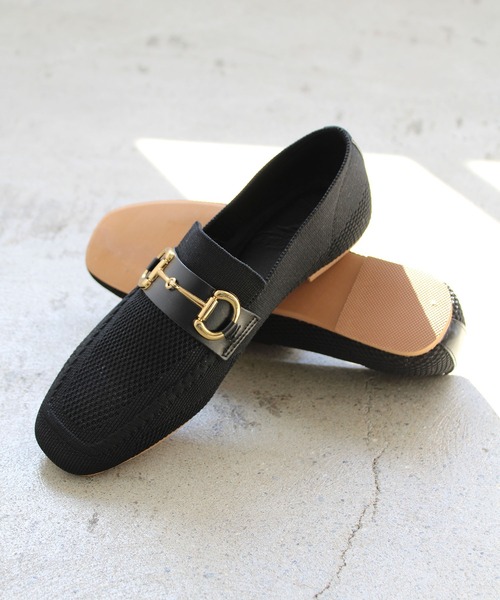GeeRA(ジーラ)の「ビット付ニットローファー(ローファー・レディース・ブラック/ベージュ/アイボリー・SMALL/MEDIUM/LARGE/X-LARGE)」の9枚目の写真