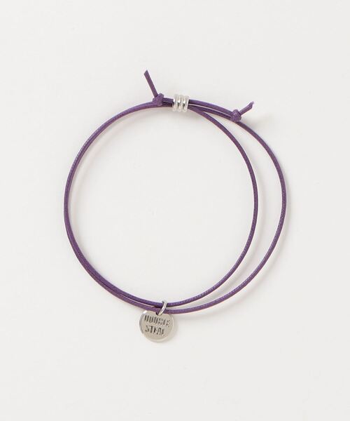 DOUBLE STEAL（ダブルスティール）の「Leather Cord Bracelet（ブレスレット・メンズ・ブラック/ブルー/グリーン系その他/キャメル/レッド/グリーン/パープル・FREE）」の5枚目の写真