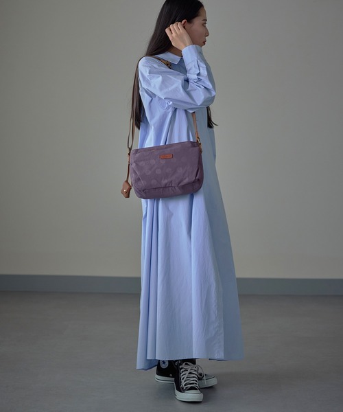 toleur】ナイロンドット×カウレザーショルダーバッグ 11776