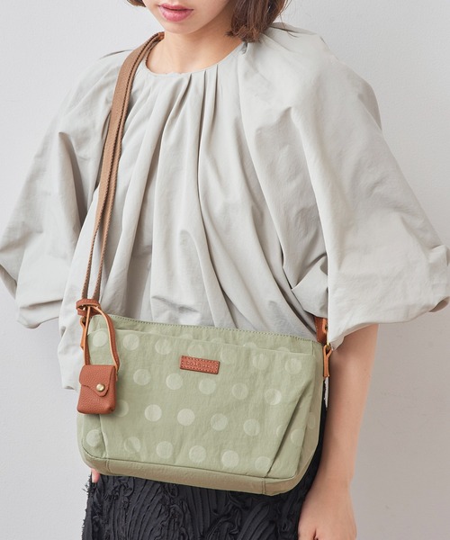 toleur】ナイロンドット×カウレザーショルダーバッグ 11776