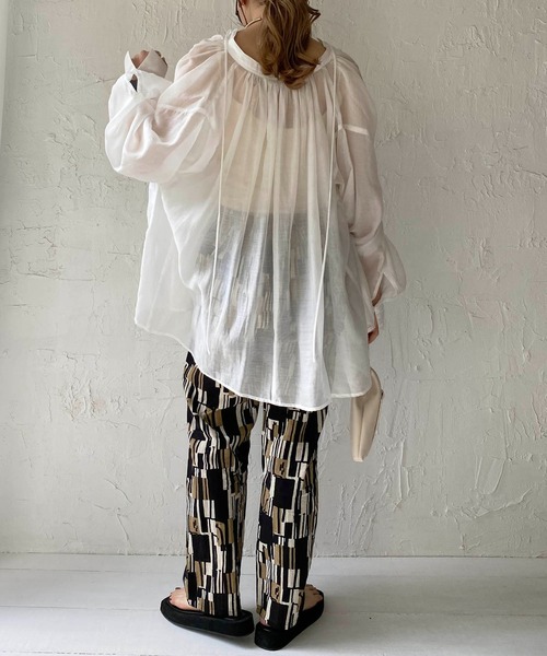 CAPRICIEUX LE'MAGE（カプリシューレマージュ）の「ジオメトリックパンツ（その他パンツ・レディース・ブラック/ブルー・FREE）」の10枚目の写真