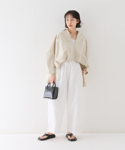 SLOBE IENA(スローブイエナ)の「【SEEALL / シーオール】 SHEER WORK パンツ(その他パンツ・レディース・ベージュ/ホワイト・38/36)」の18枚目の写真