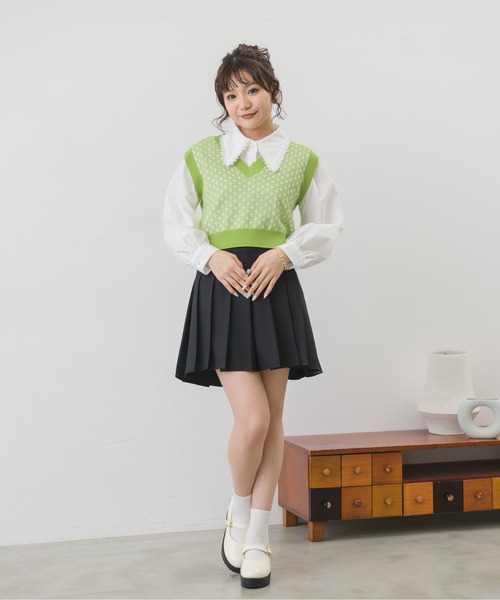 セール】小花柄ショートベスト（ベスト）｜ems excite（エムズ