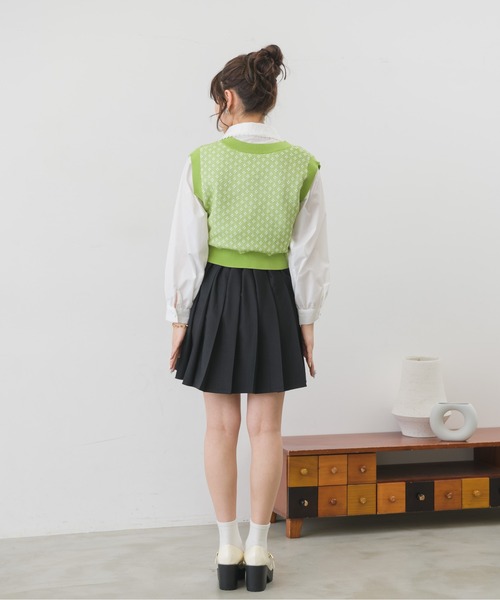 セール】小花柄ショートベスト（ベスト）｜ems excite（エムズ