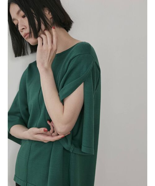 COTORICA(コトリカ)の「スリットスリーブウォッシャブルニット(ニット/セーター・レディース・ブラック/ベージュ/グリーン・FREE)」の14枚目の写真